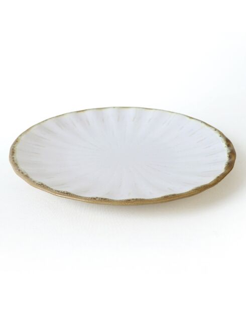 6 Assiettes plates blanches - D.27 cm