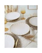 6 Assiettes plates blanches - D.27 cm