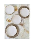 6 Assiettes plates blanches - D.27 cm