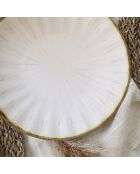 6 Assiettes plates blanches - D.27 cm