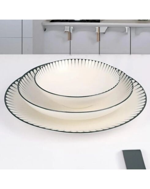 Service de table  en Porcelaine - 24 pièces multicolore