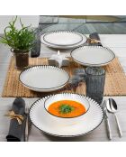 Service de table  en Porcelaine - 24 pièces multicolore