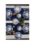 Service de table en Grès - 24 pièces bleu/blanc