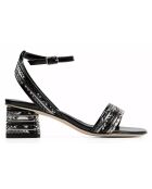 Zwarte veganistische sandalen van imitatieleer, Coco