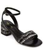 Zwarte veganistische sandalen van imitatieleer, Coco