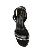 Zwarte veganistische sandalen van imitatieleer, Coco