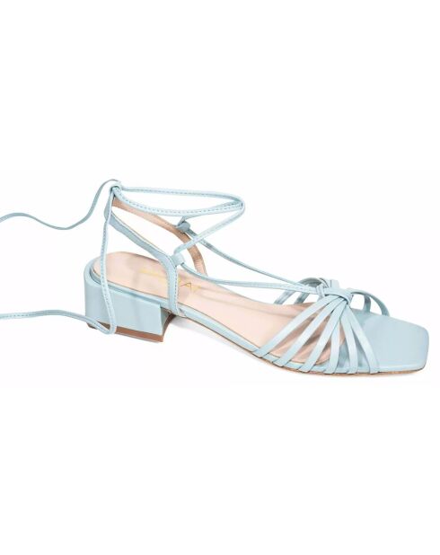 Sandales en Cuir Corfou bleues
