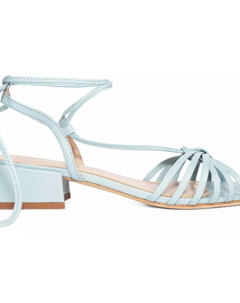 Sandales en Cuir Corfou bleues