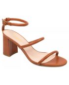 Sandali in pelle Daisy Terracotta - Tacco 8 cm