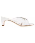 Mules en Cuir Fidji II blanches - Talon 5 cm