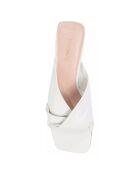Mules en Cuir Fidji II blanches - Talon 5 cm
