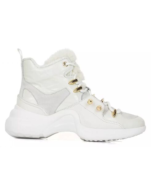 Sneakers en Cuir Getty blanches