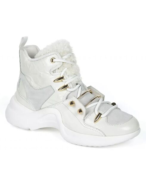 Sneakers en Cuir Getty blanches