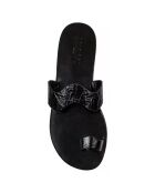 Schwarze Goa-Ledersandalen