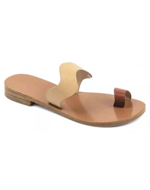 Sandales en Cuir Goa beiges