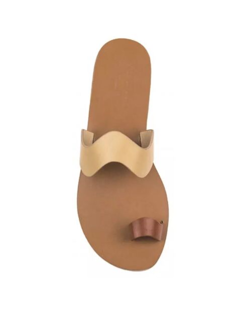 Sandales en Cuir Goa beiges