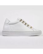 Sneakers en Cuir Joe blanc/doré