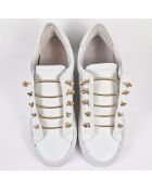 Sneakers en Cuir Joe blanc/doré