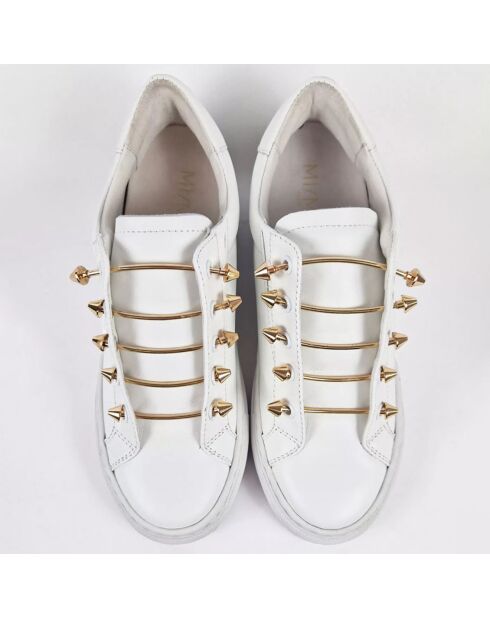 Sneakers en Cuir Joe blanc/doré