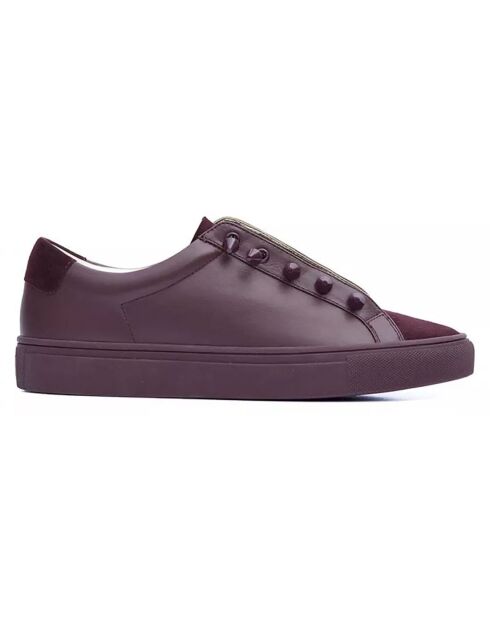 Sneakers en Cuir Joe bordeaux