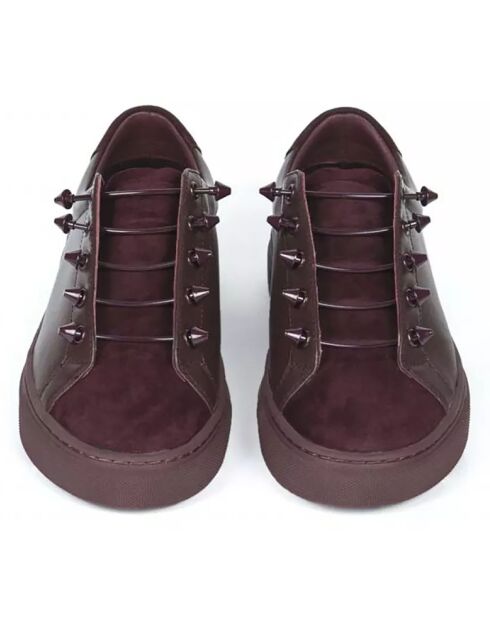 Sneakers en Cuir Joe bordeaux