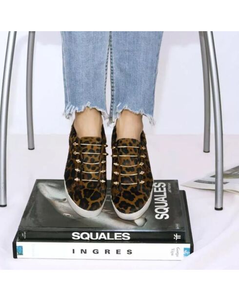 Sneakers en Cuir Joe léopard