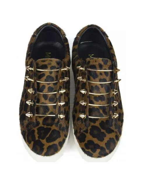 Sneakers en Cuir Joe léopard