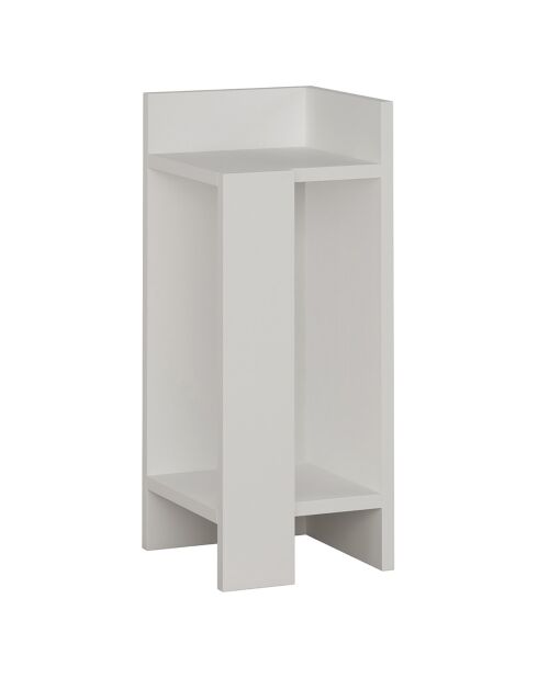 Table de chevet droite Elos Right blanche - 25x60x27 cm
