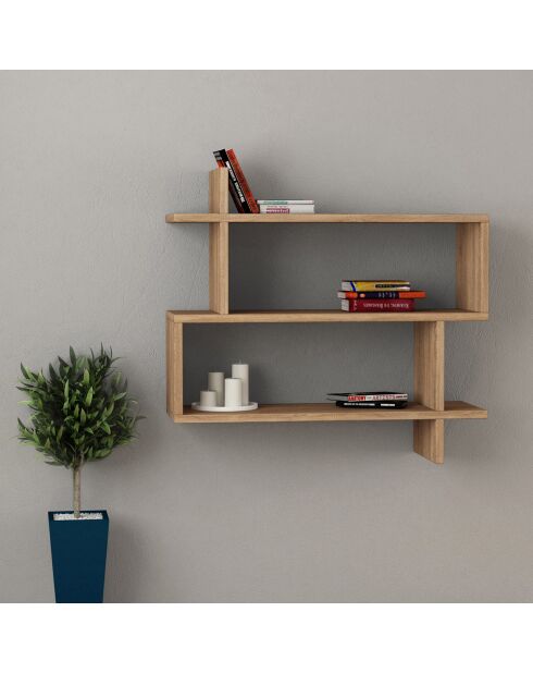 Etagère murale Paralel chêne - 70x65.5x22 cm