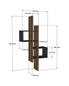 Etagère murale Emse chêne/anthracite - 53.8x108x19.6 cm