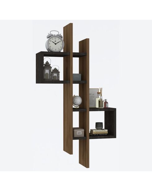Etagère murale Emse chêne/anthracite - 53.8x108x19.6 cm
