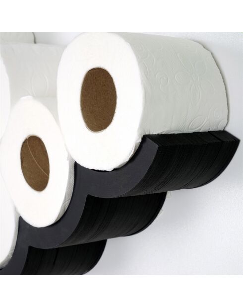 Etagère papier toilette wc018 noire - 62x9x16 cm
