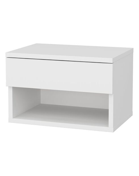 Table de chevet murale Jamot blanche - 44.6x29x31.9cm