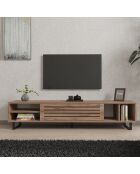 Meuble TV Safir pin - 160x35x40 cm