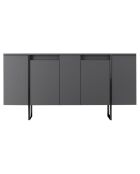 Meuble TV Luxe anthracite/noir - 160x35x80 cm