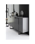 Meuble TV Luxe anthracite/noir - 160x35x80 cm