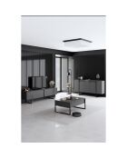 Meuble TV Luxe anthracite/noir - 160x35x80 cm