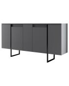 Meuble TV Luxe anthracite/noir - 160x35x80 cm