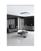 Meuble TV Luxe anthracite/doré - 160x35x80 cm