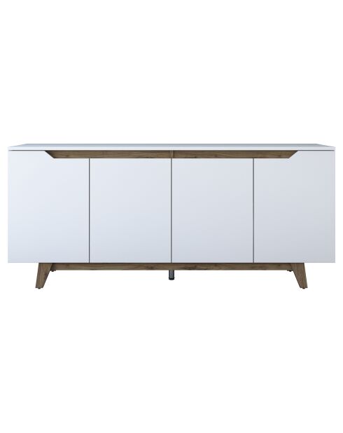Buffet GD102 blanc/noyer - 180x78.6x45 cm