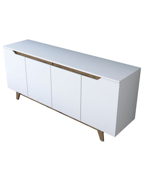Buffet GD102 blanc/noyer - 180x78.6x45 cm