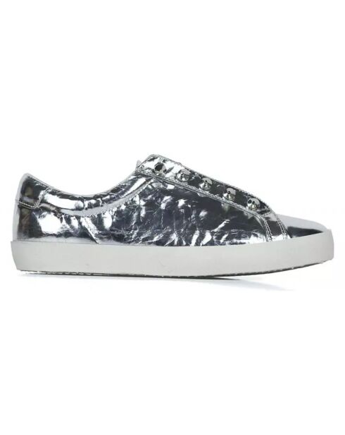 Sneakers en Cuir Joe argentées