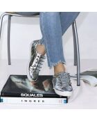 Sneakers en Cuir Joe argentées
