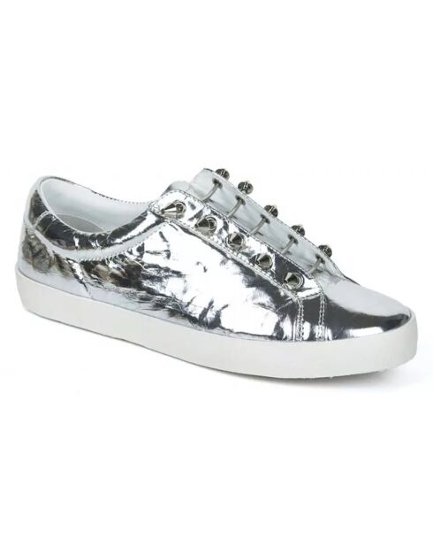 Sneakers en Cuir Joe argentées