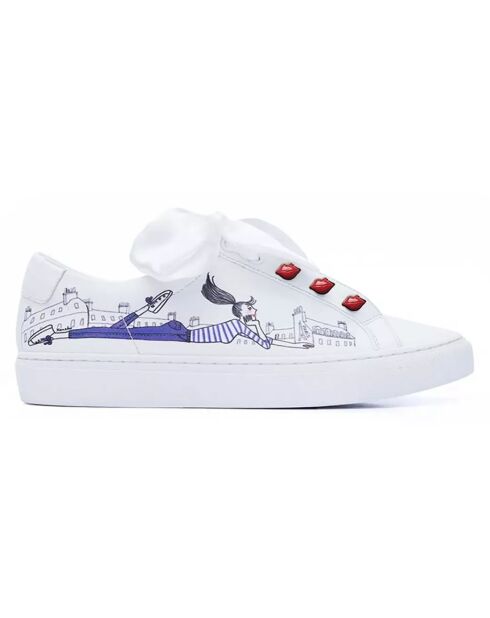 Sneakers en Cuir Joe blanches