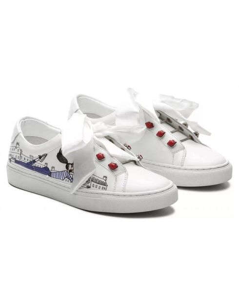 Sneakers en Cuir Joe blanches