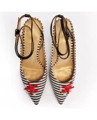 Escarpins en Cuir Kimy blanc/bleu