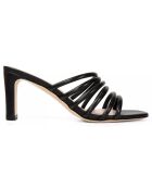 Mules en Cuir Manilla noires - Talon 7 cm