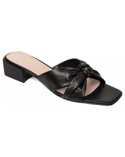 Mules en Cuir Nola noires