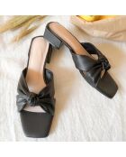 Mules en Cuir Nola noires